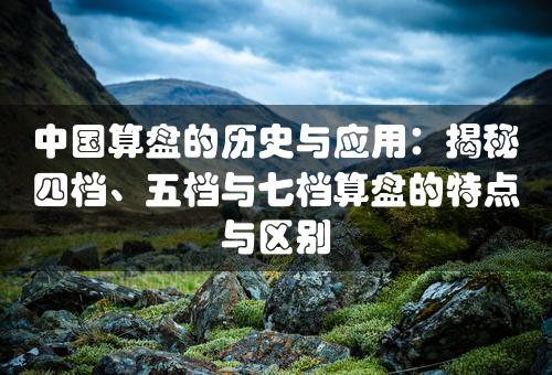 中国算盘的历史与应用：揭秘四档、五档与七档算盘的特点与区别