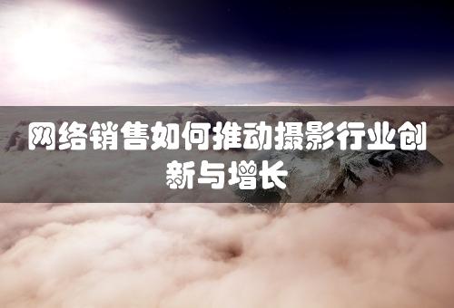 网络销售如何推动摄影行业创新与增长