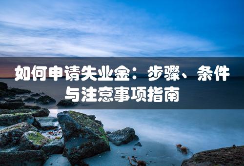 如何申请失业金：步骤、条件与注意事项指南