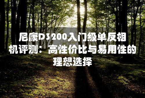 尼康D3200入门级单反相机评测：高性价比与易用性的理想选择