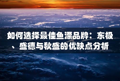 如何选择最佳鱼漂品牌：东极、盛德与秋盛的优缺点分析