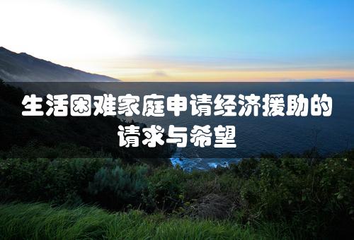 生活困难家庭申请经济援助的请求与希望