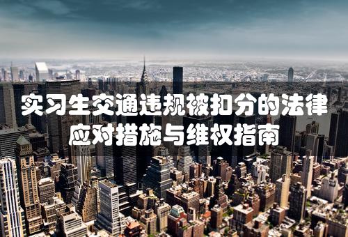 实习生交通违规被扣分的法律应对措施与维权指南