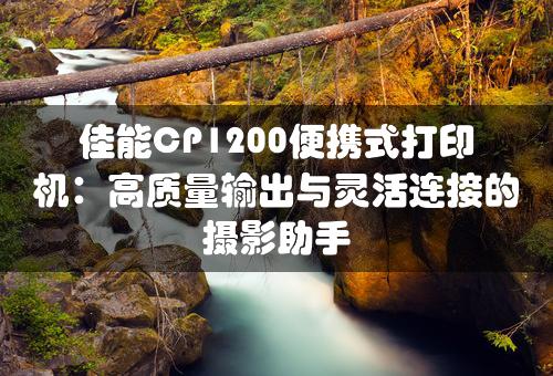 佳能CP1200便携式打印机：高质量输出与灵活连接的摄影助手