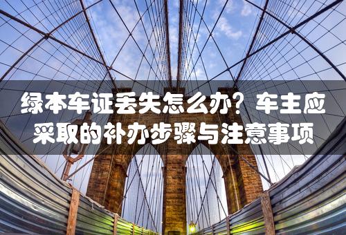 绿本车证丢失怎么办？车主应采取的补办步骤与注意事项