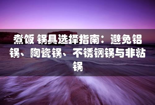 煮饭 锅具选择指南：避免铝锅、陶瓷锅、不锈钢锅与非粘锅