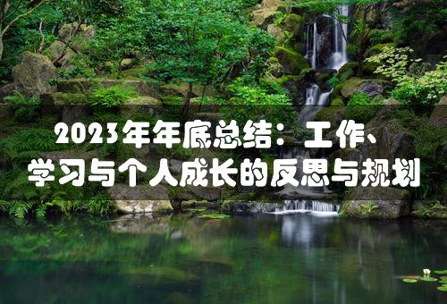 2023年年底总结：工作、学习与个人成长的反思与规划