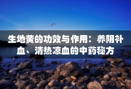 生地黄的功效与作用：养阴补血、清热凉血的中药秘方