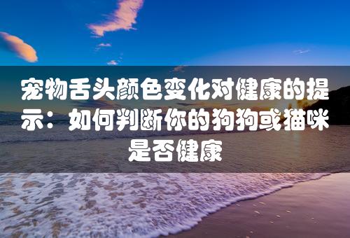 宠物舌头颜色变化对健康的提示：如何判断你的狗狗或猫咪是否健康