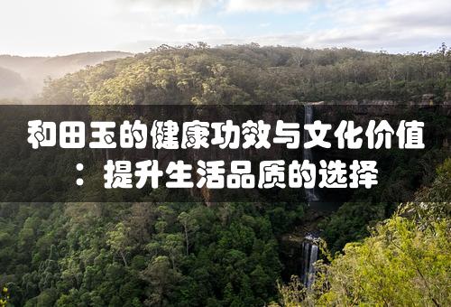 和田玉的健康功效与文化价值：提升生活品质的选择