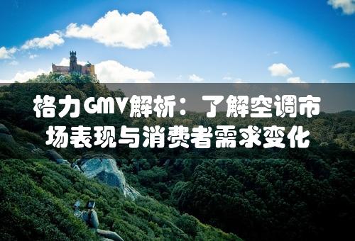 格力GMV解析：了解空调市场表现与消费者需求变化