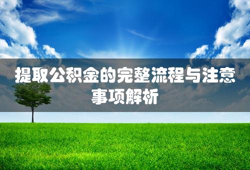 提取公积金的完整流程与注意事项解析