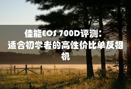 佳能EOS 700D评测：适合初学者的高性价比单反相机