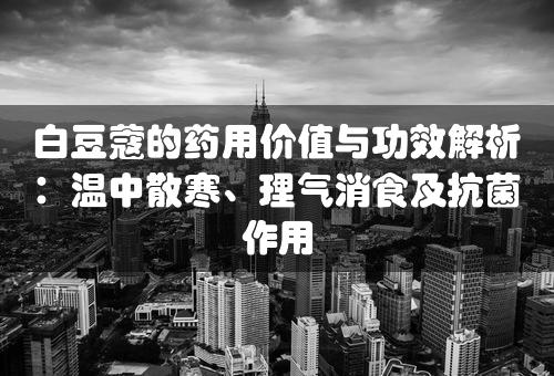 白豆蔻的药用价值与功效解析：温中散寒、理气消食及抗菌作用