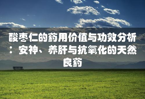 酸枣仁的药用价值与功效分析：安神、养肝与抗氧化的天然良药