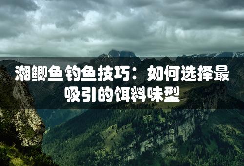 湘鲫鱼钓鱼技巧：如何选择最吸引的饵料味型